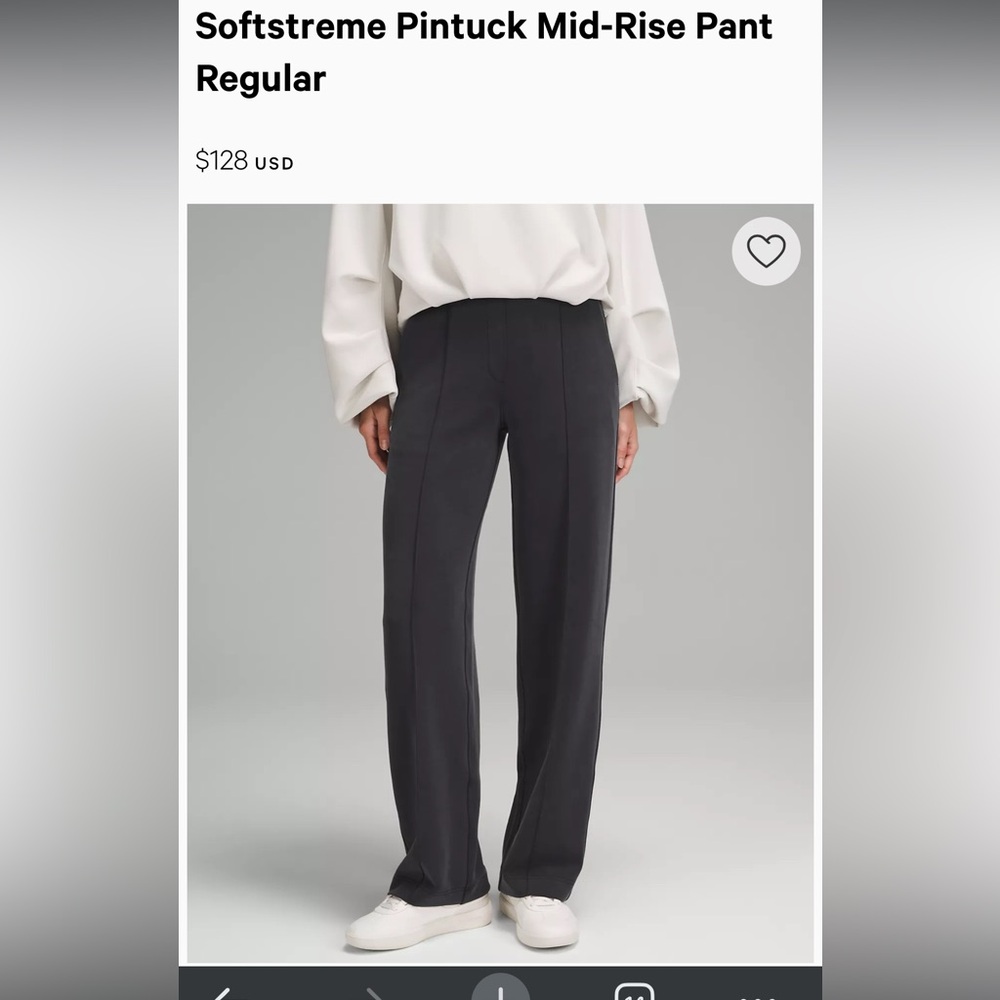 lululemon Softstreme pants and jacket set. Size 10